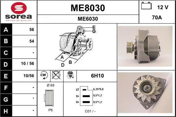 SNRA ME8030 - Генератор autozip.com.ua