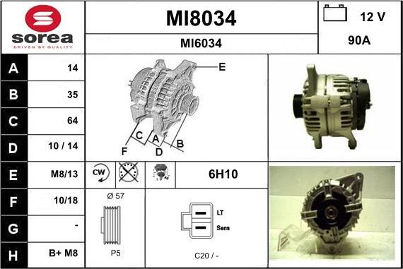 SNRA MI8034 - Генератор autozip.com.ua