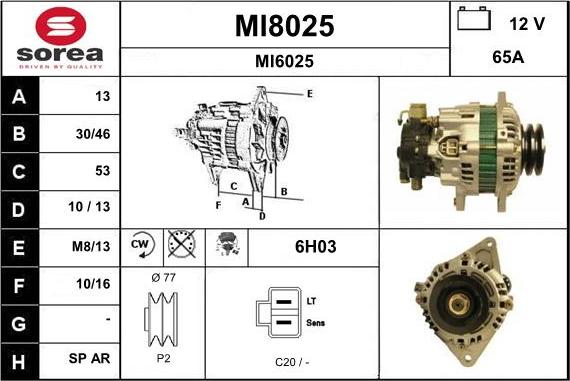 SNRA MI8025 - Генератор autozip.com.ua