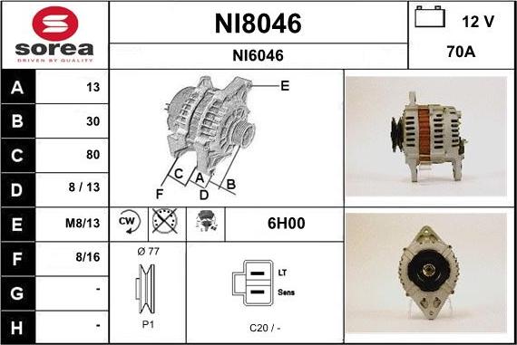 SNRA NI8046 - Генератор autozip.com.ua