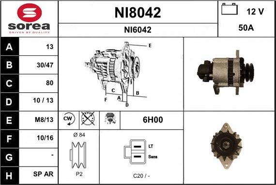 SNRA NI8042 - Генератор autozip.com.ua