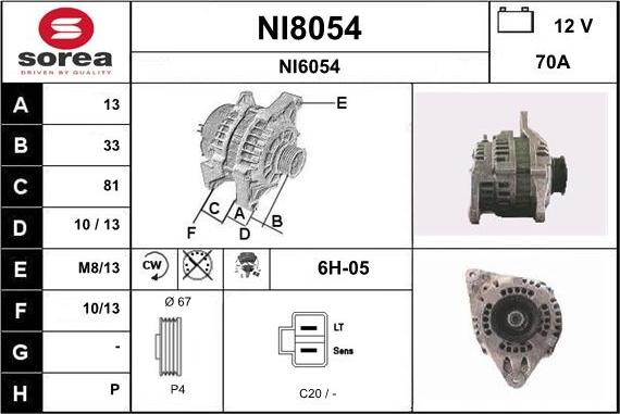 SNRA NI8054 - Генератор autozip.com.ua