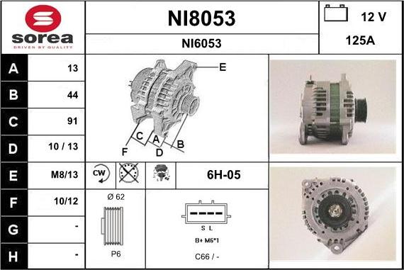 SNRA NI8053 - Генератор autozip.com.ua