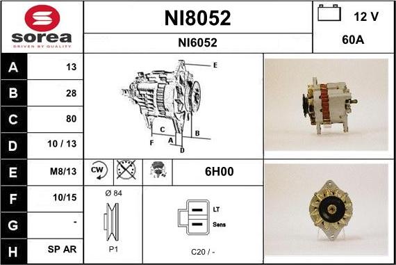 SNRA NI8052 - Генератор autozip.com.ua