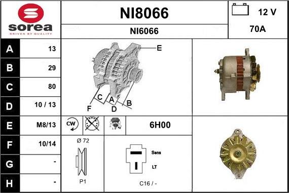 SNRA NI8066 - Генератор autozip.com.ua