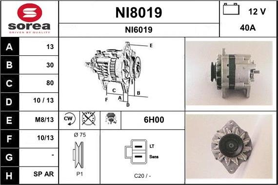 SNRA NI8019 - Генератор autozip.com.ua
