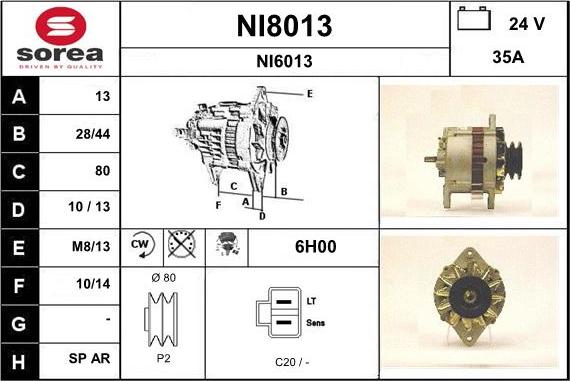 SNRA NI8013 - Генератор autozip.com.ua