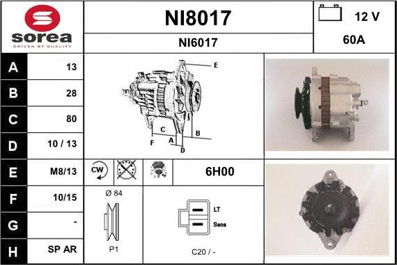 SNRA NI8017 - Генератор autozip.com.ua