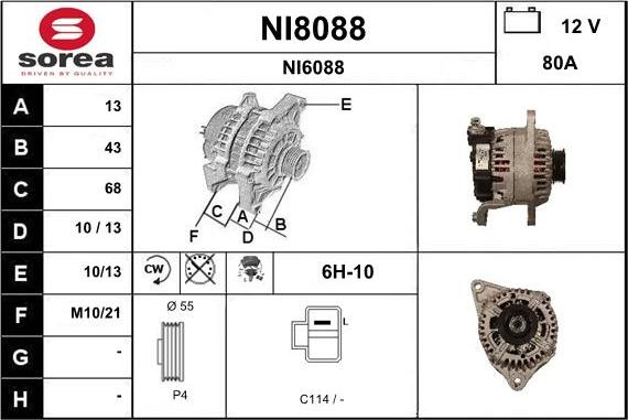 SNRA NI8088 - Генератор autozip.com.ua