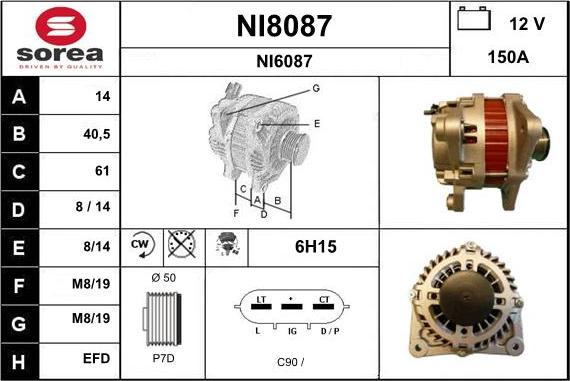 SNRA NI8087 - Генератор autozip.com.ua