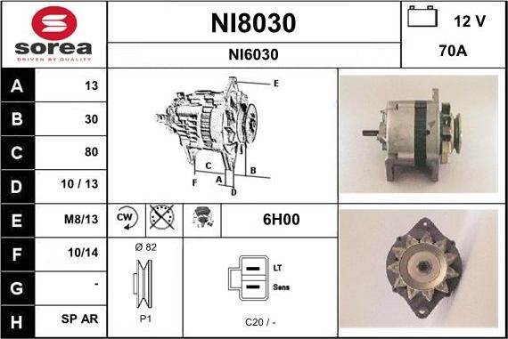 SNRA NI8030 - Генератор autozip.com.ua