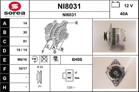 SNRA NI8031 - Генератор autozip.com.ua