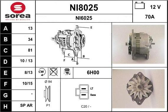 SNRA NI8025 - Генератор autozip.com.ua