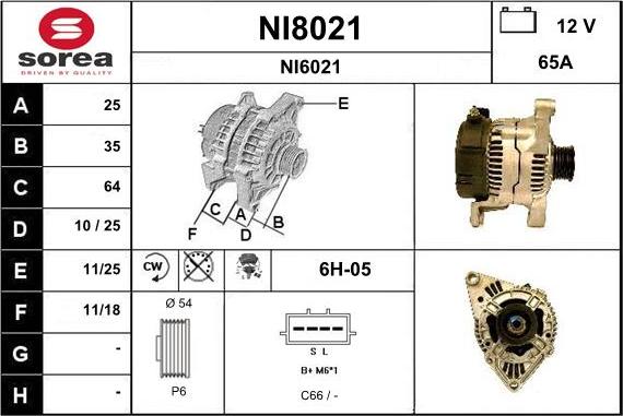 SNRA NI8021 - Генератор autozip.com.ua