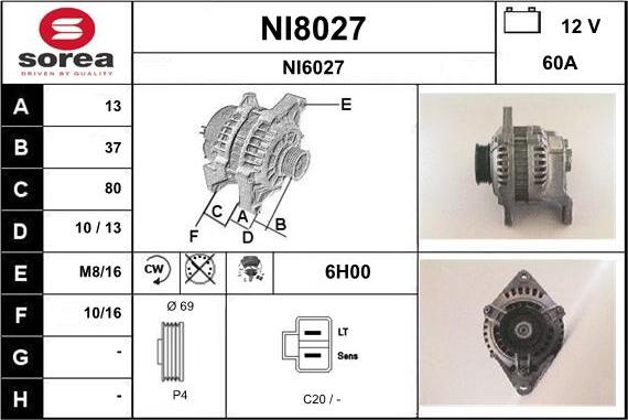 SNRA NI8027 - Генератор autozip.com.ua