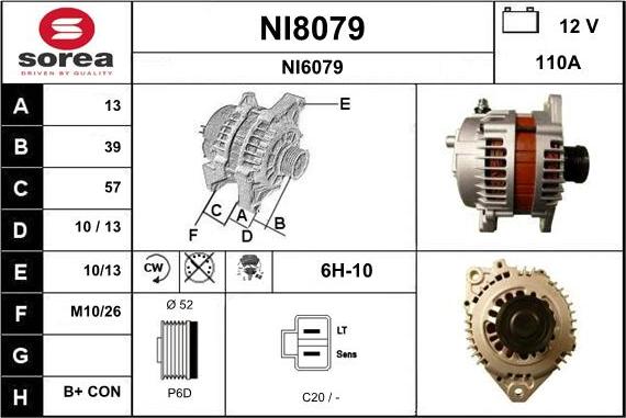 SNRA NI8079 - Генератор autozip.com.ua