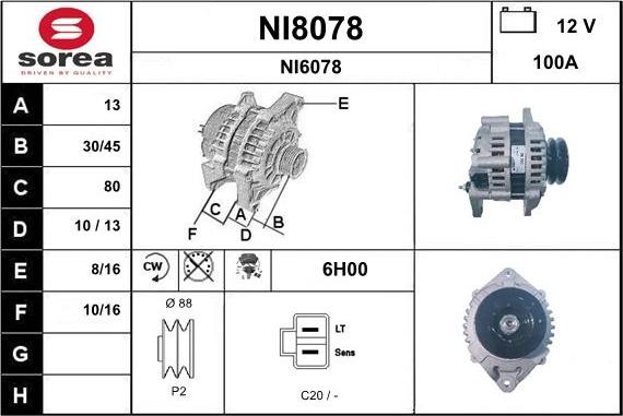 SNRA NI8078 - Генератор autozip.com.ua