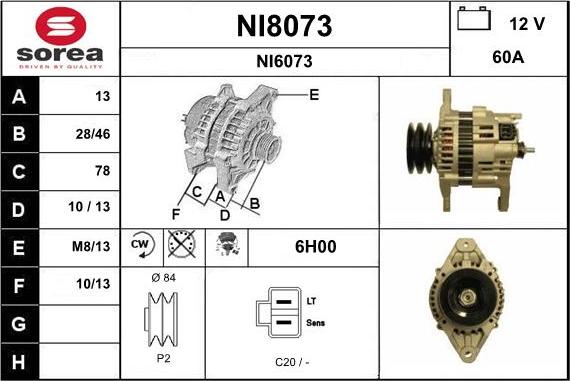 SNRA NI8073 - Генератор autozip.com.ua