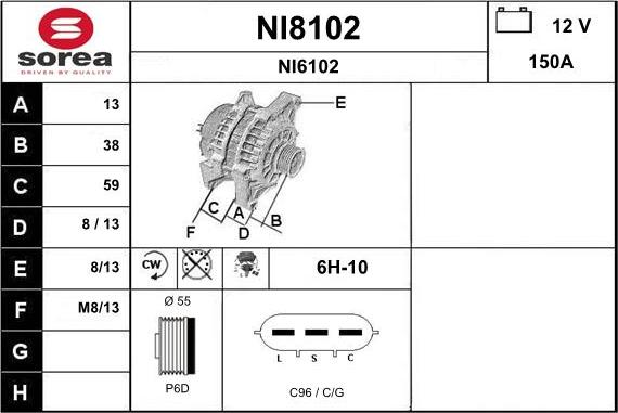 SNRA NI8102 - Генератор autozip.com.ua