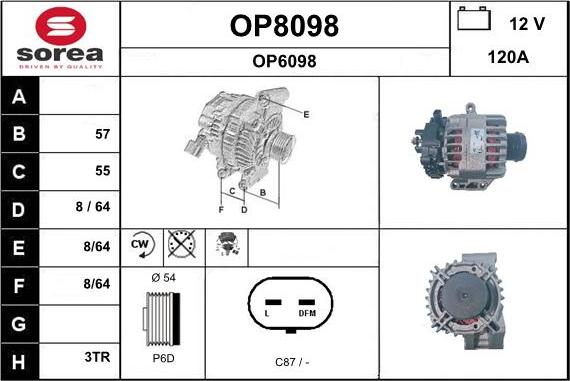 SNRA OP8098 - Генератор autozip.com.ua