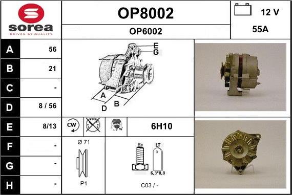 SNRA OP8002 - Генератор autozip.com.ua