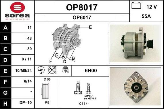 SNRA OP8017 - Генератор autozip.com.ua