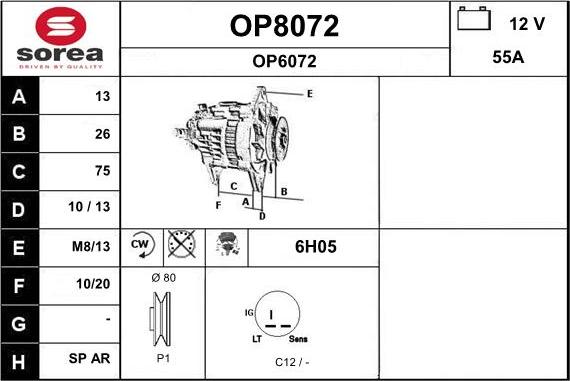 SNRA OP8072 - Генератор autozip.com.ua