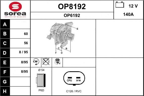 SNRA OP8192 - Генератор autozip.com.ua