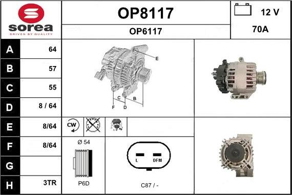 SNRA OP8117 - Генератор autozip.com.ua