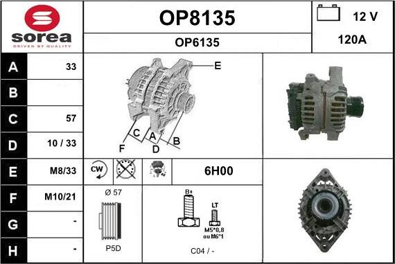 SNRA OP8135 - Генератор autozip.com.ua