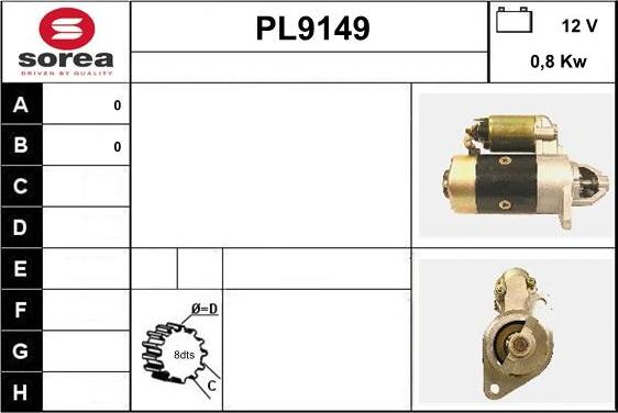 SNRA PL9149 - Стартер autozip.com.ua