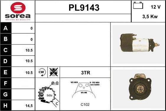 SNRA PL9143 - Стартер autozip.com.ua