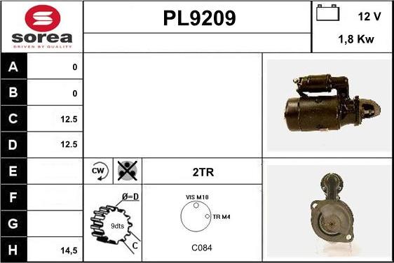 SNRA PL9209 - Стартер autozip.com.ua