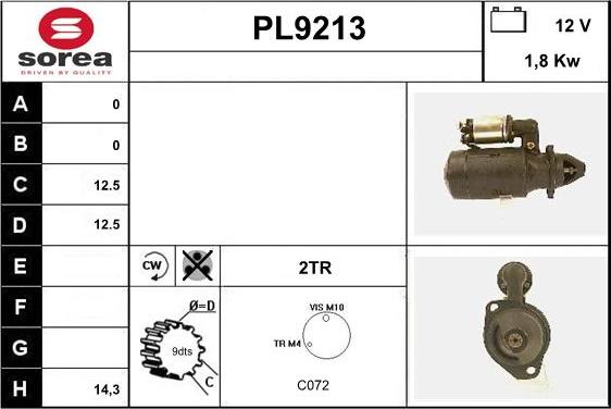 SNRA PL9213 - Стартер autozip.com.ua