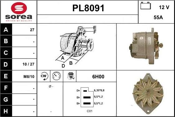 SNRA PL8091 - Генератор autozip.com.ua