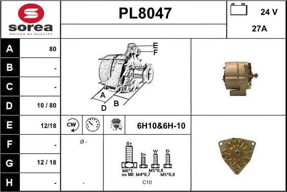 SNRA PL8047 - Генератор autozip.com.ua