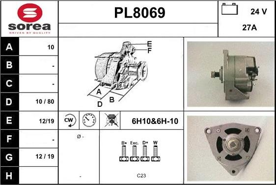 SNRA PL8069 - Генератор autozip.com.ua