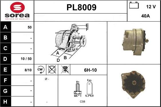 SNRA PL8009 - Генератор autozip.com.ua