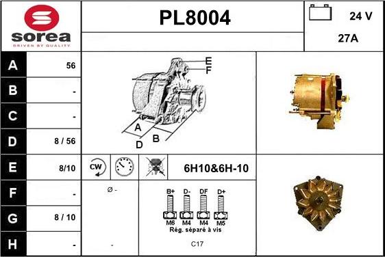 SNRA PL8004 - Генератор autozip.com.ua