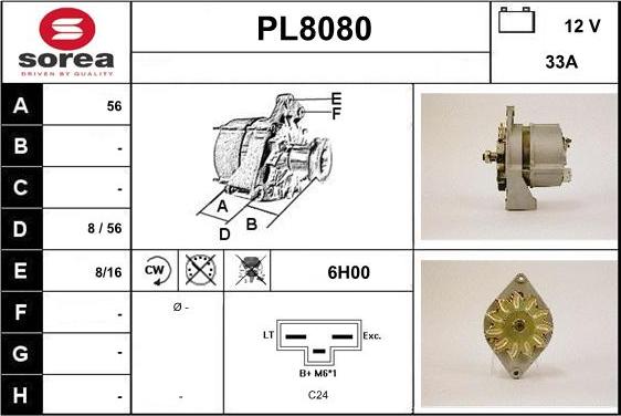 SNRA PL8080 - Генератор autozip.com.ua