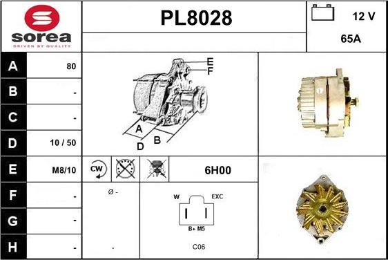 SNRA PL8028 - Генератор autozip.com.ua