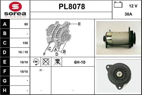 SNRA PL8078 - Генератор autozip.com.ua