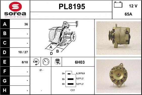 SNRA PL8195 - Генератор autozip.com.ua