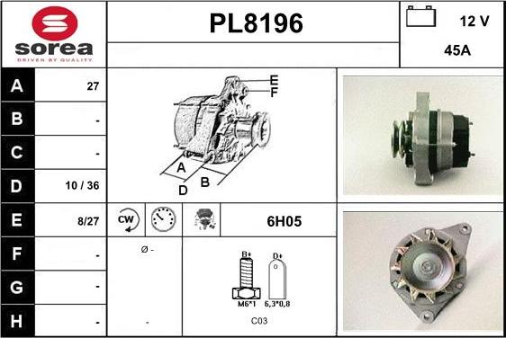 SNRA PL8196 - Генератор autozip.com.ua