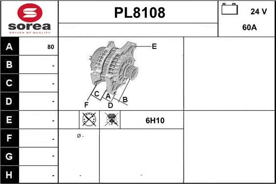 SNRA PL8108 - Генератор autozip.com.ua