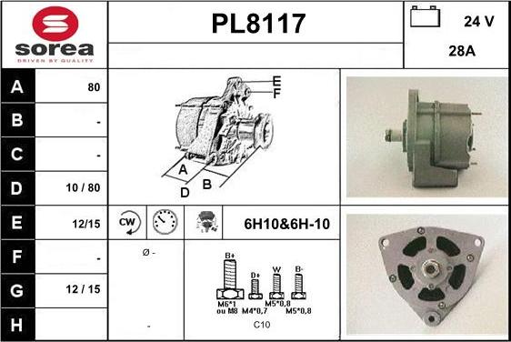 SNRA PL8117 - Генератор autozip.com.ua