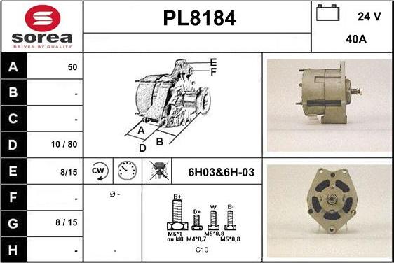 SNRA PL8184 - Генератор autozip.com.ua