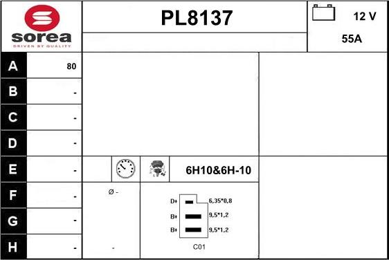 SNRA PL8137 - Генератор autozip.com.ua