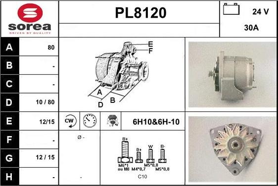 SNRA PL8120 - Генератор autozip.com.ua