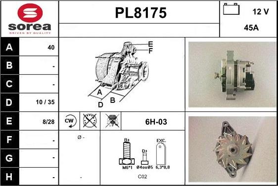 SNRA PL8175 - Генератор autozip.com.ua